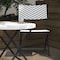 Flash Furniture 3PC Black/White PE Rattan Folding Bistro Set FV-FWA085-BLK-WHT-GG - alternate 4